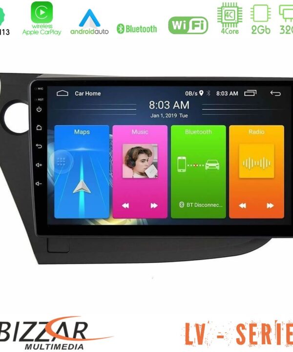 Kimpiris - Bizzar LV Series Honda Insight 2009-2015 4core Android 13 2+32GB Navigation Multimedia Tablet 9"