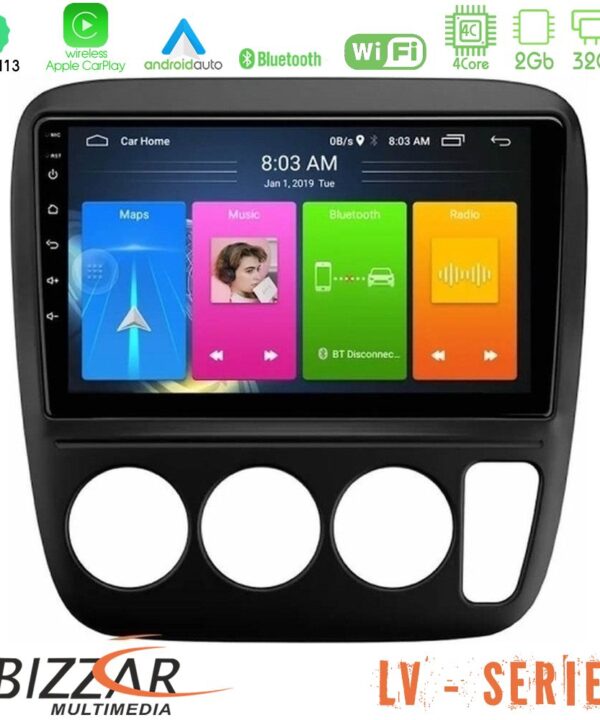 Kimpiris - Bizzar LV Series Honda CRV 1997-2001 4Core Android 13 2+32GB Navigation Multimedia Tablet 9"