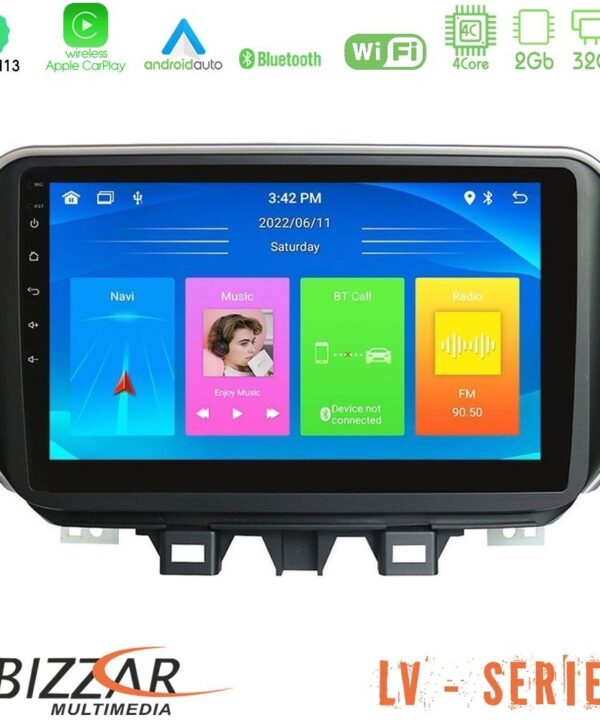 Kimpiris - Bizzar LV Series Hyundai Tucson 2019-> 4Core Android 13 2+32GB Navigation Multimedia Tablet 9"