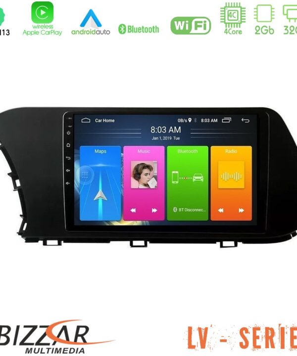 Kimpiris - Bizzar LV Series Hyundai i20 2021-2024 4Core Android 13 2+32GB Navigation Multimedia Tablet 10"
