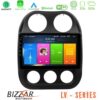 Kimpiris - Bizzar LV Series Jeep Compass 2012-2016 4Core Android 13 2+32GB Navigation Multimedia Tablet 9"