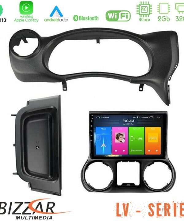 Kimpiris - Bizzar LV Series Jeep Wrangler 2014-2017 4core Android 13 2+32GB Navigation Multimedia Tablet 9"