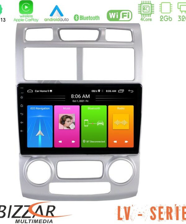 Kimpiris - Bizzar LV Series Kia Sportage 2005-2008 4Core Android 13 2+32GB Navigation Multimedia Tablet 9″