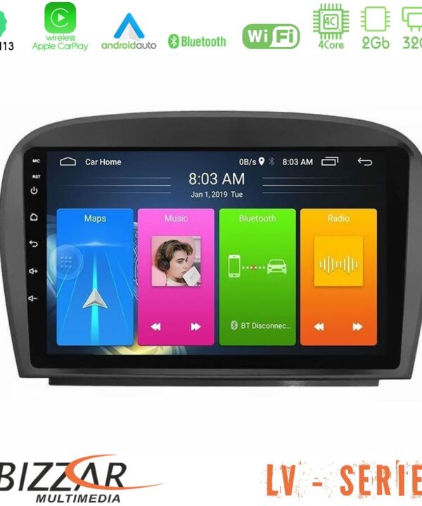 Kimpiris - Bizzar LV Series Mercedes SL Class 2005-2011 4Core Android 13 2+32GB Navigation Multimedia Tablet 9"