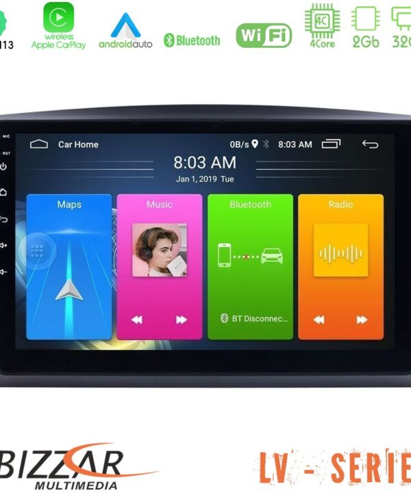 Kimpiris - Bizzar LV Series Mercedes Vito 2015-2021 4Core Android 13 2+32GB Navigation Multimedia Tablet 10"
