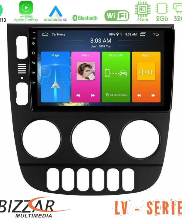 Kimpiris - Bizzar LV Series Mercedes ML Class 1998-2005 4Core Android 13 2+32GB Navigation Multimedia Tablet 9"