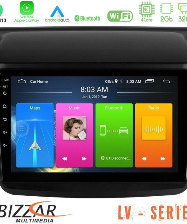 Kimpiris - Bizzar LV Series Mitsubishi L200 4Core Android 13 2+32GB Navigation Multimedia Tablet 9"