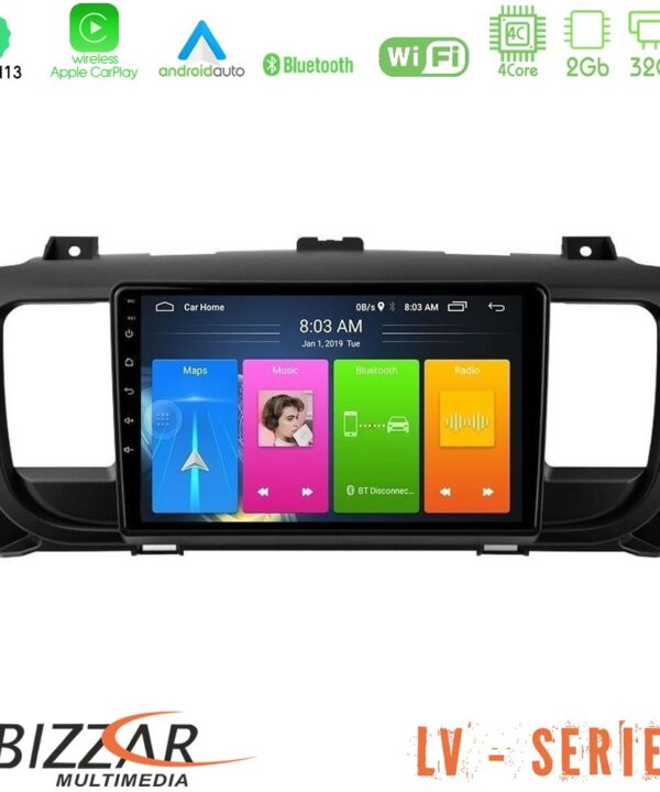 Kimpiris - Bizzar LV Series Citroen/Peugeot/Opel/Toyota 4Core Android 13 2+32GB Navigation Multimedia Tablet 9"