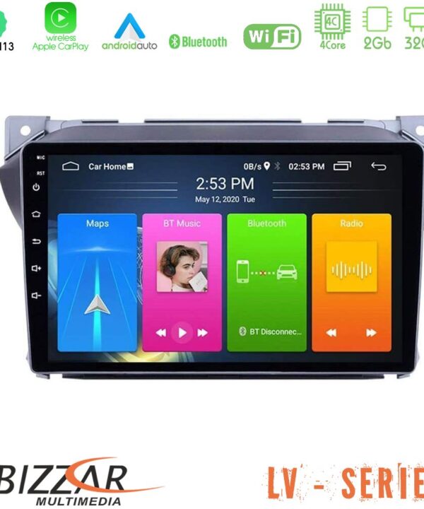 Kimpiris - Bizzar LV Series Suzuki Alto & Nissan Pixo 4Core Android 13 2+32GB Navigation Multimedia Tablet 9"