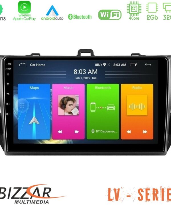 Kimpiris - Bizzar LV Series Toyota Corolla 2007-2012 4Core Android 13 2+32GB Navigation Multimedia Tablet 9"