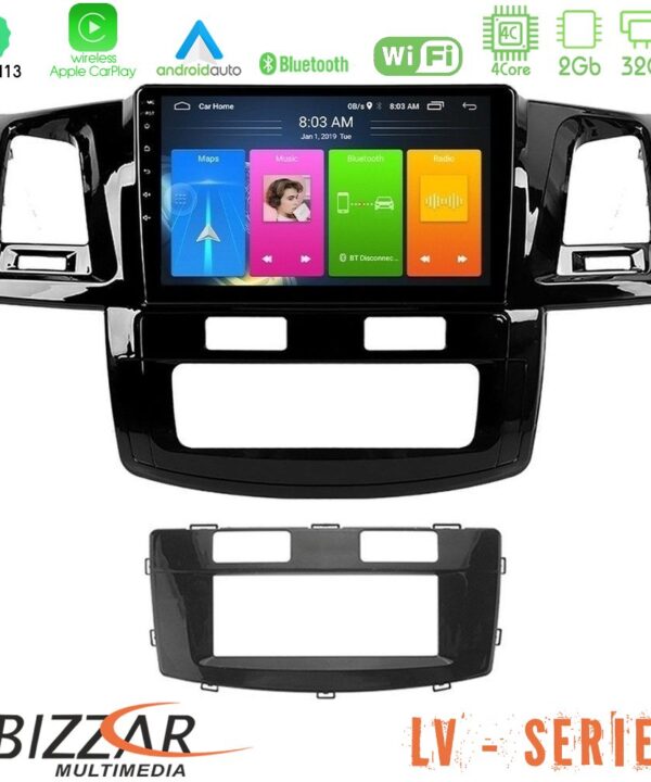 Kimpiris - Bizzar LV Series Toyota Hilux 2007-2011 4Core Android 13 2+32GB Navigation Multimedia Tablet 9"