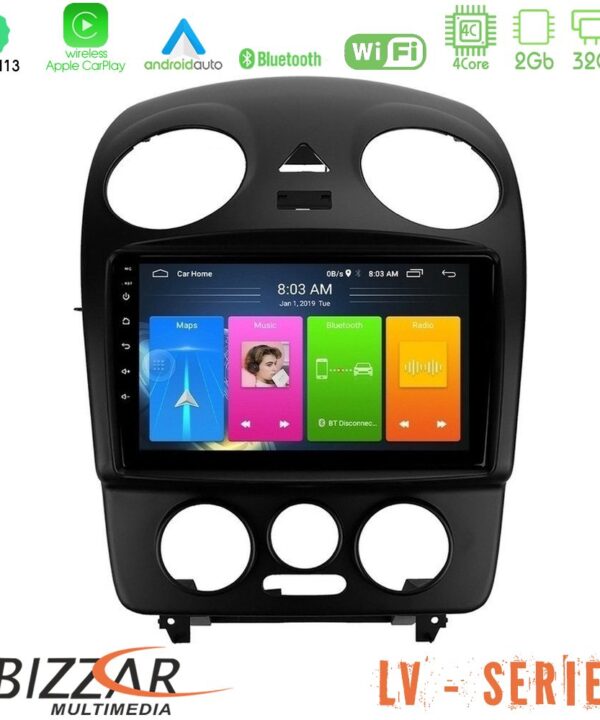 Kimpiris - Bizzar LV Series VW Beetle 4Core Android 13 2+32GB Navigation Multimedia Tablet 9"