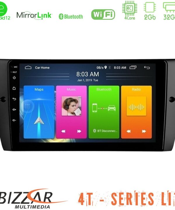 Kimpiris - Bizzar 4T Series BMW 3 Series 2006-2011 4Core Android13 2+32GB Navigation Multimedia Tablet 9"