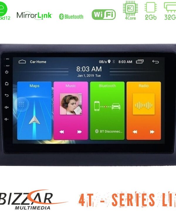 Kimpiris - Bizzar 4T Series Fiat Stilo 4Core Android12 2+32GB Navigation Multimedia Tablet 9"