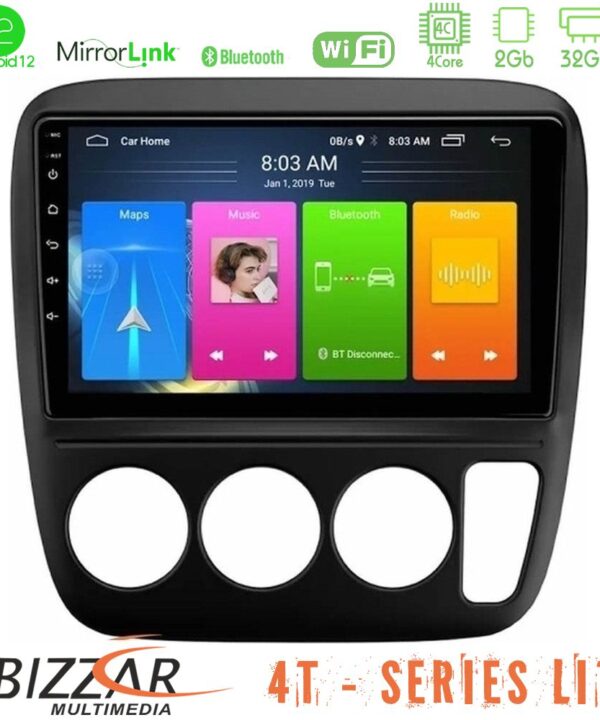 Kimpiris - Bizzar 4T Series Honda CRV 1997-2001 4Core Android13 2+32GB Navigation Multimedia Tablet 9"
