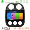 Kimpiris - Bizzar 4T Series Jeep Compass 2010-2016 4Core Android13 2+32GB Navigation Multimedia Tablet 10"