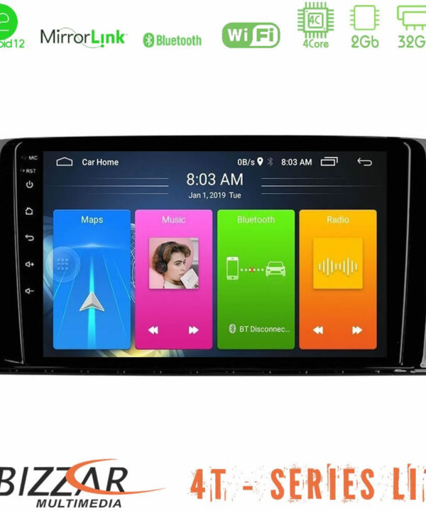 Kimpiris - Bizzar 4T Series Mercedes R Class 4Core Android12 2+32GB Navigation Multimedia Tablet 9"