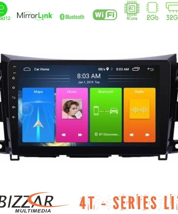Kimpiris - Bizzar 4T Series Nissan Navara NP300 4Core Android12 2+32GB Navigation Multimedia Tablet 9"