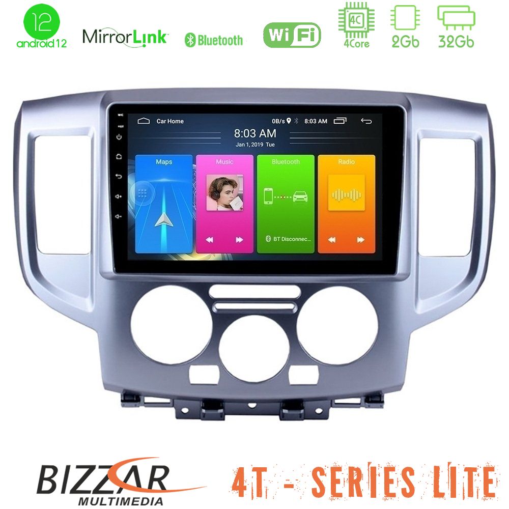 Kimpiris - Bizzar 4T Series Nissan NV200 4Core Android13 2+32GB Navigation Multimedia Tablet 9"