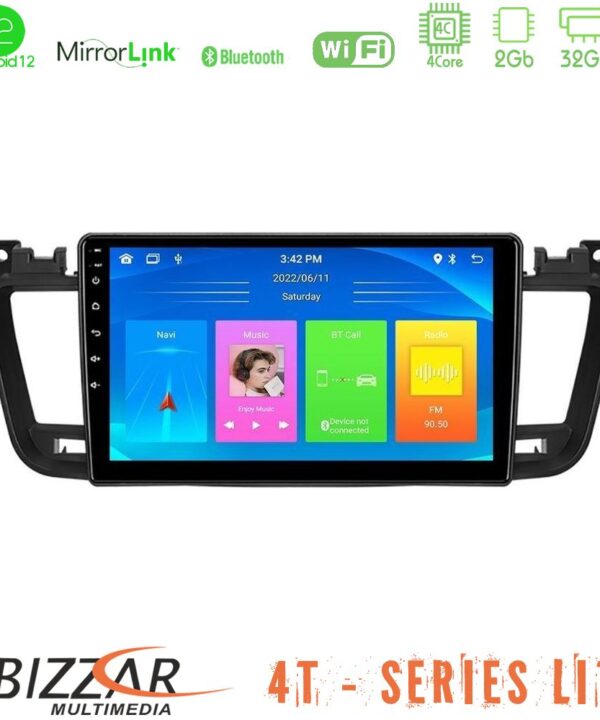 Kimpiris - Bizzar 4T Series Peugeot 508 2010-2018 4Core Android12 2+32GB Navigation Multimedia Tablet 9"