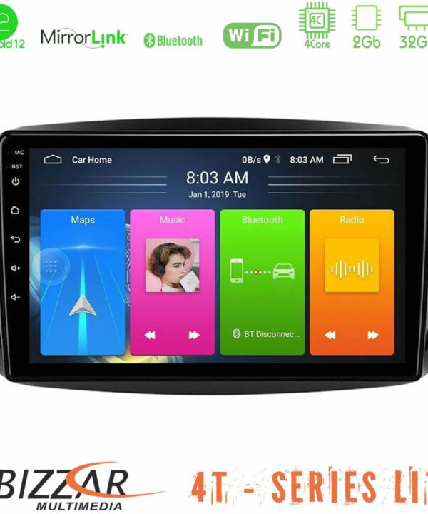Kimpiris - Bizzar 4T Series Smart 453 4Core Android12 2+32GB Navigation Multimedia Tablet 9"