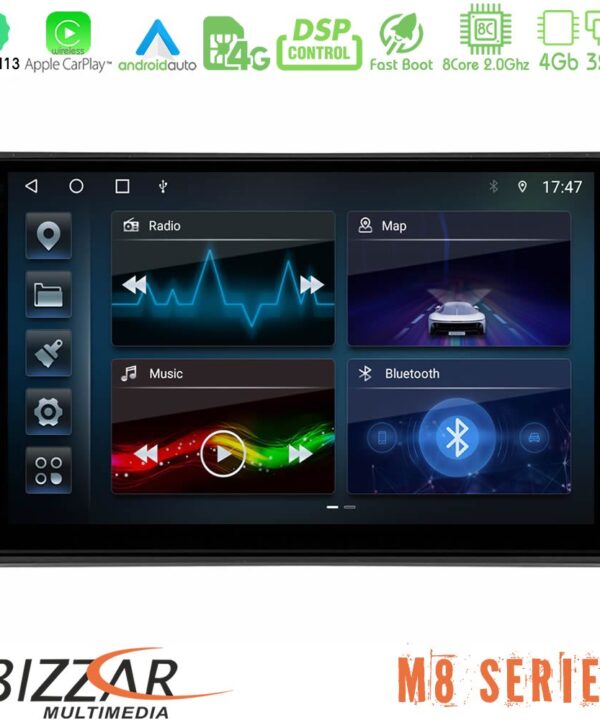 Bizzar M8 Series Audi A4 B7 8core Android13 4+32GB Navigation Multimedia Tablet 9" Kimpiris