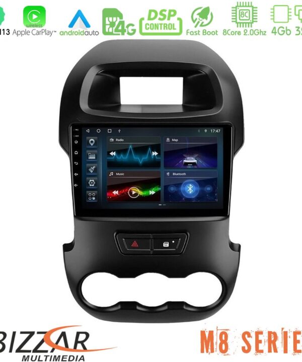 Kimpiris - Bizzar M8 Series Ford Ranger 2012-2016 8core Android13 4+32GB Navigation Multimedia Tablet 9"