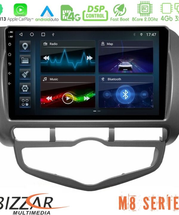 Kimpiris - Bizzar M8 Series Honda Jazz 2002-2008 (Auto A/C) 8core Android13 4+32GB Navigation Multimedia Tablet 9"