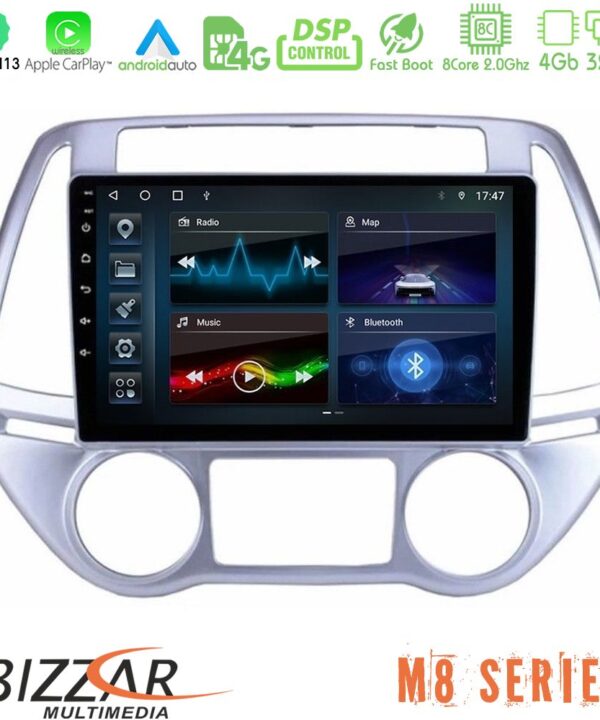 Kimpiris - Bizzar M8 Series Hyundai i20 2012-2014 8core Android13 4+32GB Navigation Multimedia Tablet 9"