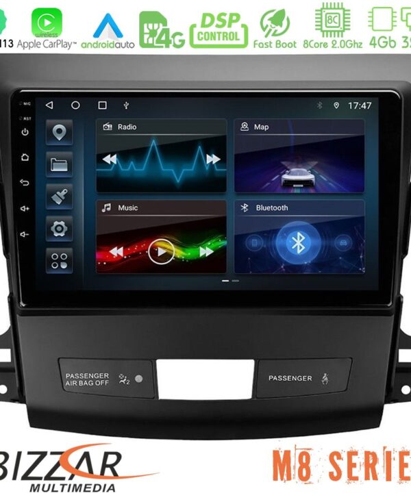 Kimpiris - Bizzar M8 Series Mitsubishi Outlander/Citroen C-Crosser/Peugeot 4007 8core Android13 4+32GB Navigation Multimedia Tablet 9"