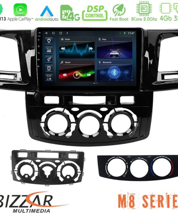 Kimpiris - Bizzar M8 Series Toyota Hilux 2007-2011 8core Android13 4+32GB Navigation Multimedia Tablet 9"