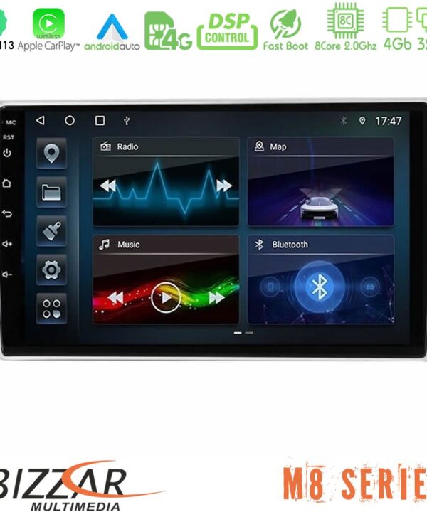 Kimpiris - Bizzar M8 Series Toyota Avensis T25 02/2003 – 2008 8core Android13 4+32GB Navigation Multimedia Tablet 9"