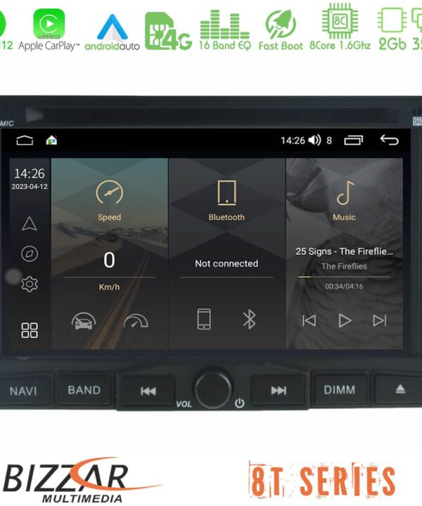 Kimpiris - Bizzar OEM Peugeot / Citroën 2008-2018 8core Android12 2+32GB Navigation Multimedia Deckless 7" με Carplay/AndroidAuto