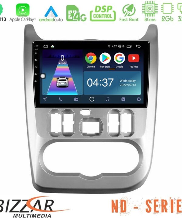 Kimpiris - Bizzar ND Series 8Core Android13 2+32GB Dacia Duster/Sandero/Logan Navigation Multimedia Tablet 9"