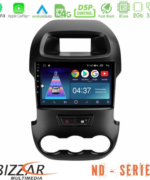 Kimpiris - Bizzar ND Series 8Core Android13 2+32GB Ford Ranger 2012-2016 Navigation Multimedia Tablet 9"