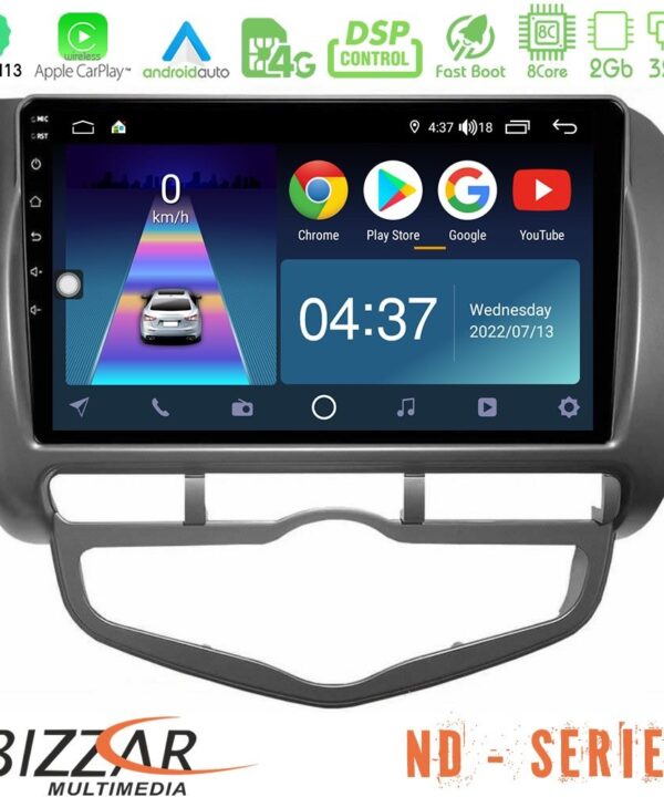 Kimpiris - Bizzar ND Series 8Core Android13 2+32GB Honda Jazz 2002-2008 (Auto A/C) Navigation Multimedia Tablet 9"