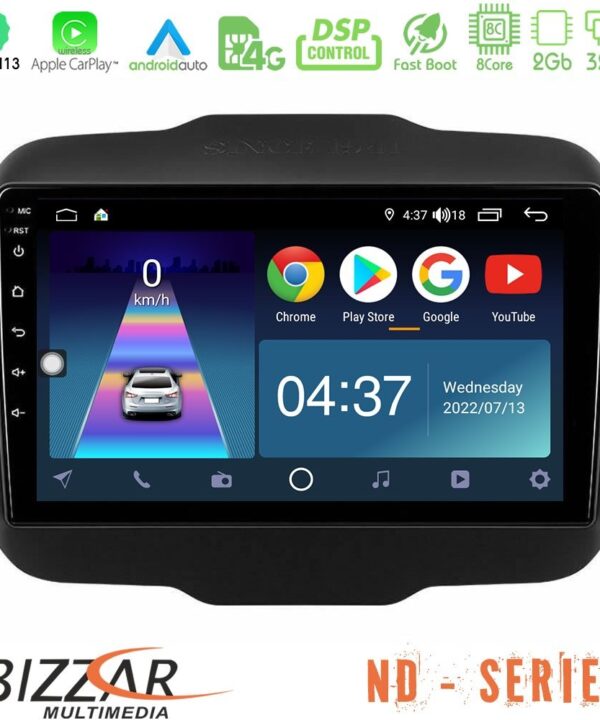 Kimpiris - Bizzar ND Series 8Core Android13 2+32GB Jeep Renegade 2015-2019 Navigation Multimedia Tablet 9"