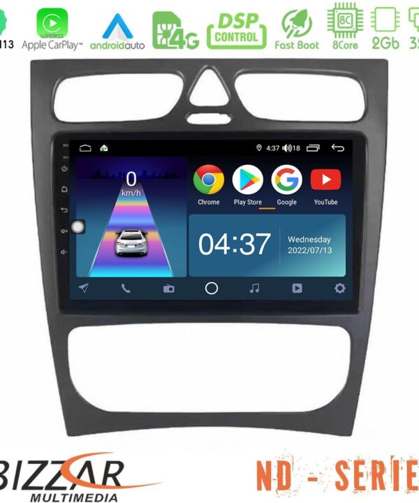 Kimpiris - Bizzar ND Series 8Core Android13 2+32GB Mercedes C Class (W203) Navigation Multimedia Tablet 9"