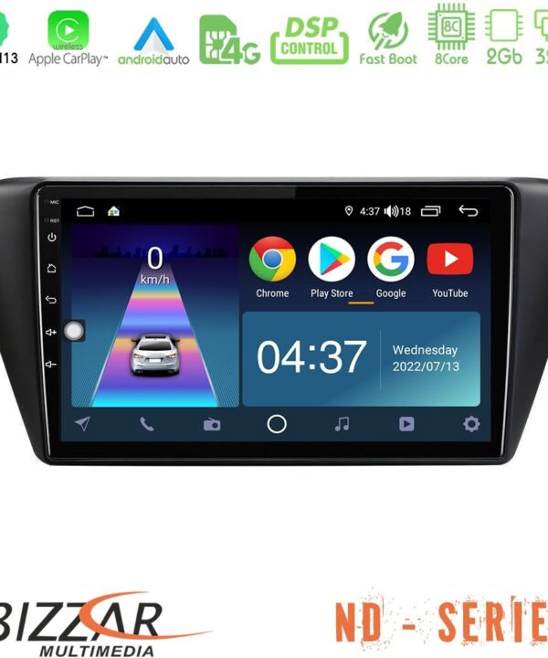 Kimpiris - Bizzar ND Series 8Core Android13 2+32GB Skoda Fabia 2015-2021 Navigation Multimedia Tablet 9"