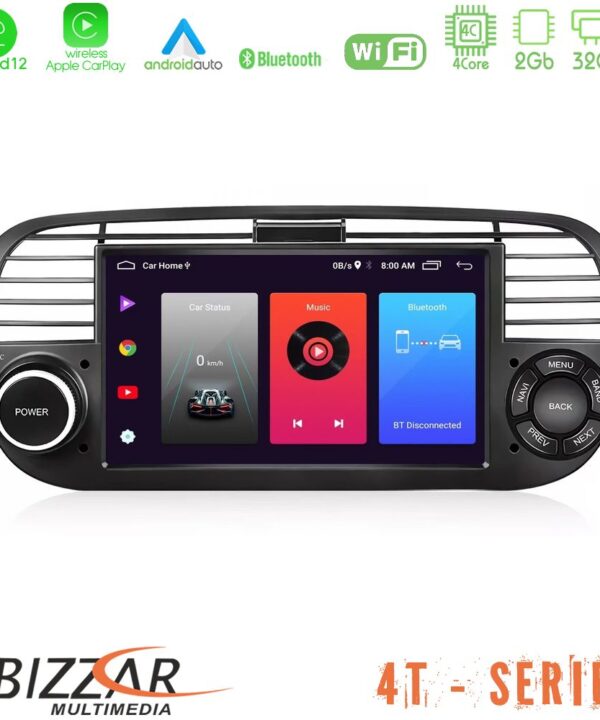Kimpiris - Bizzar OEM Fiat 500 2008-2015 4core Android12 2+32GB Navigation Multimedia Deckless 7" με Carplay/AndroidAuto
