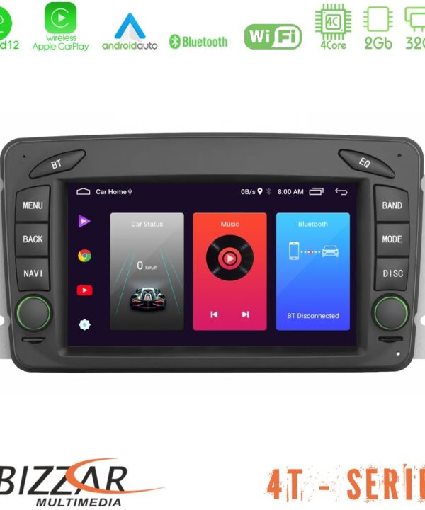 Kimpiris - Bizzar OEM C Class / CLK Class (W203/W209) 4core Android12 2+32GB Navigation Multimedia Deckless 7" με Carplay/AndroidAuto