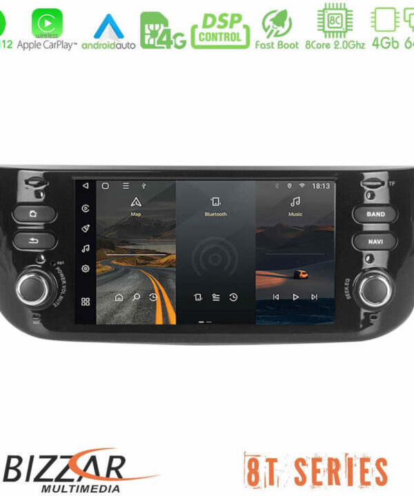 Kimpiris - Bizzar OEM Fiat Pundo Evo 2009-2011 8core Android12 4+64GB Navigation Multimedia Deckless 7" με Carplay/AndroidAuto