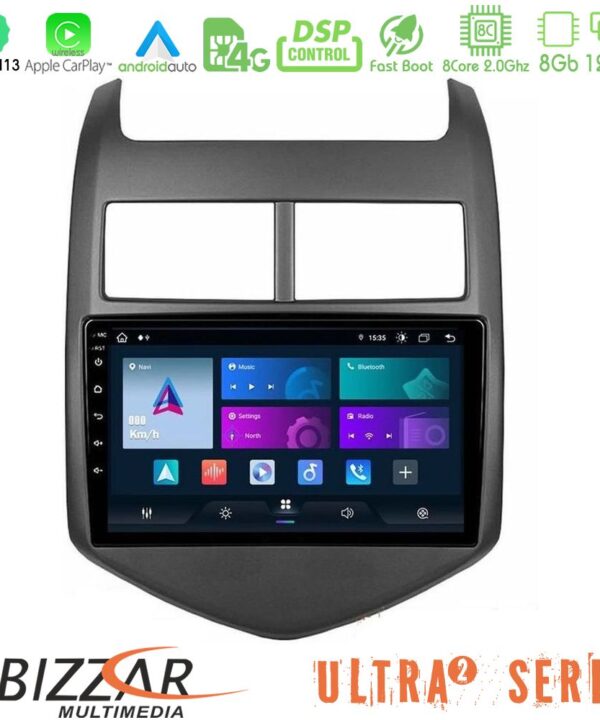 Kimpiris - Bizzar Ultra Series Chevrolet Aveo 2011-2017 8core Android13 8+128GB Navigation Multimedia Tablet 9"