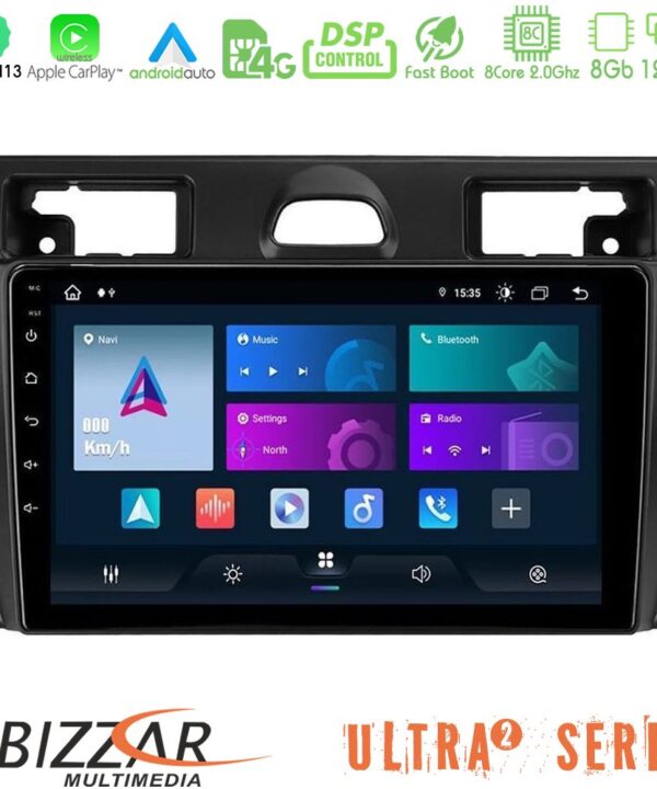 Kimpiris - Bizzar Ultra Series Ford Fiesta/Fusion 8core Android13 8+128GB Navigation Multimedia Tablet 9"