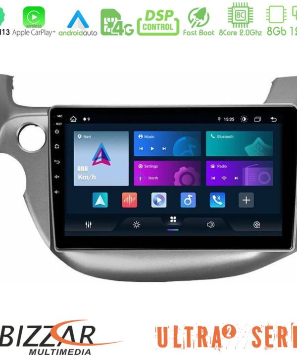 Kimpiris - Bizzar Ultra Series Honda Jazz 2009-2013 8core Android13 8+128GB Navigation Multimedia Tablet 10"