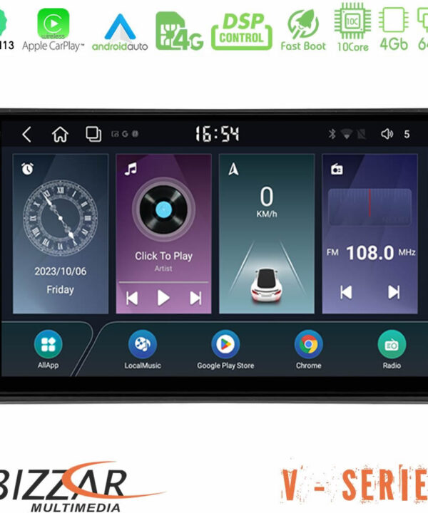 Kimpiris - Bizzar V Series Audi A4 B7 10core Android13 4+64GB Navigation Multimedia Tablet 9"