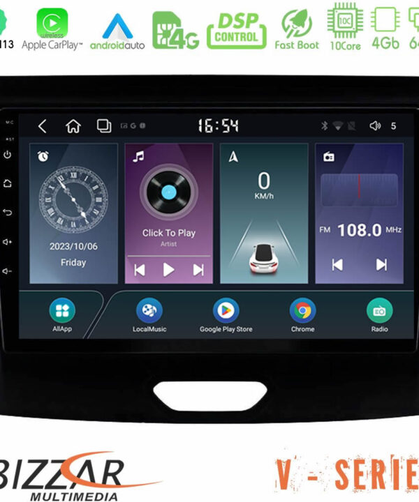 Kimpiris - Bizzar V Series Ford Ranger 2017-2022 10core Android13 4+64GB Navigation Multimedia Tablet 9"