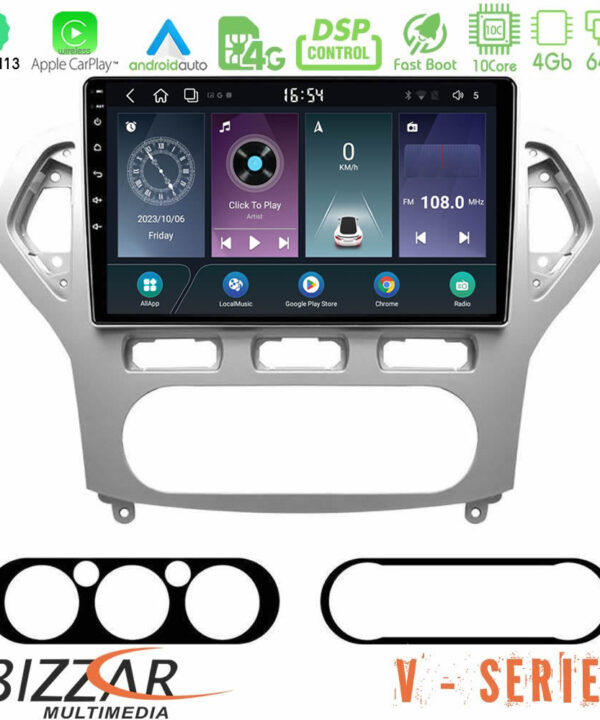 Kimpiris - Bizzar V Series Ford Mondeo 2007-2010 AUTO A/C 10core Android13 4+64GB Navigation Multimedia Tablet 9"