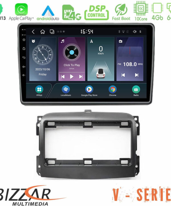 Kimpiris - Bizzar V Series Fiat 500L 10core Android13 4+64GB Navigation Multimedia Tablet 10"