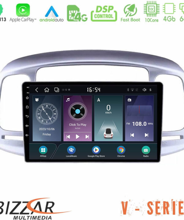 Kimpiris - Bizzar V Series Hyundai Accent 2006-2011 10core Android13 4+64GB Navigation Multimedia Tablet 9"